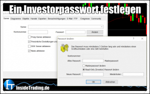 Investorpasswort festlegen/ ändern - MetaTrader4